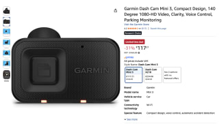 Garmin Dash Cam Mini 3 voor 117,21 euro