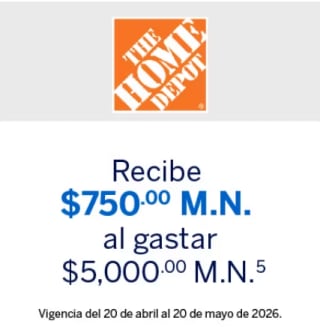 $750 de Bonificación en AMEX al Gastar $5,000 en Home Depot