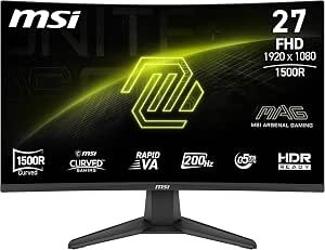 MSI mag 276CFA E20 Monitor Gaming 27" FHD 1500R, 1920 x 1080 Rapid VA por 109€