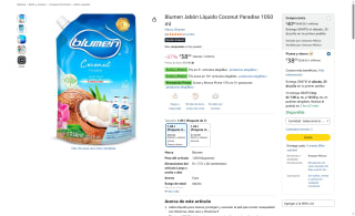 Blumen Jabón Líquido Coconut 1050ml por $38 | Oferta Amazon