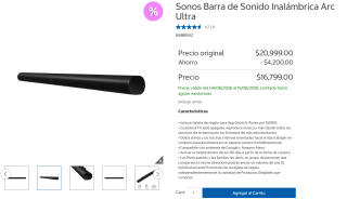 Barra de Sonido Sonos Arc Ultra por $14,799 | Oferta Costco