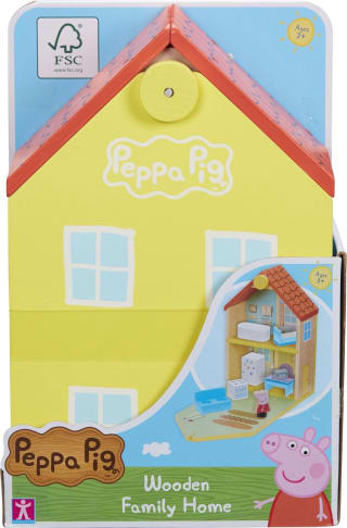 Peppa Pig houten poppenhuis inclusief Peppa en meubels voor €18,94 bij Bol
