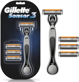 GILLETTE Sensor3 (1 mango + 4 cartuchos) por $66 en Amazon