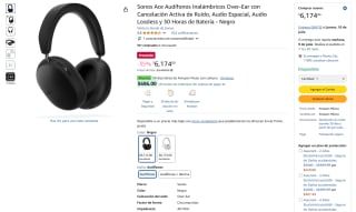 Audífonos Sonos Ace Inalámbricos Over-Ear en $6,174 | Descuento Amazon