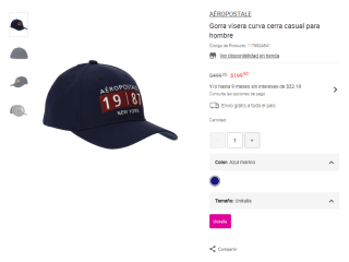Gorra Aeropostale por $200 | Liverpool