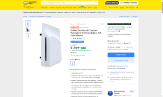 Disco PS5 Digital 32GB Blanco por $1,838 | Oferta Mercado Libre