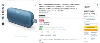 Bose SoundLink Flex (2.ª Gen.) por $2,399 en Amazon