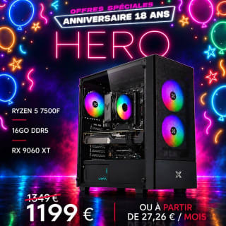PC Gamer HERO pour 1.199€ chez Déclic Info