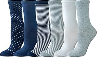 Amazon Essentials Women's Crew Socks, Cotton, 3-7 (£2.39/£2.14 S&S)