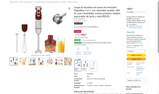 Licuadora de Mano MegaWise 5 en 1 por $493 | Oferta Amazon