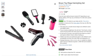 Braun Toy Mega Hairstyling Set voor €23,69 bij Amazon