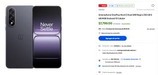 OnePlus Nord 5 256GB por $6,863 | Walmart (BBVA 12 MSI)