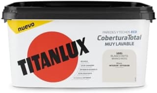 Titanlux Cobertura Total pintura para paredes Blanco Roto 4L por 15,71€ en Amazon
