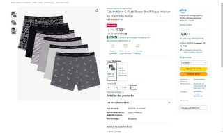 Calvin Klein Boxer Brief 6 Pack por $539 | Oferta Amazon