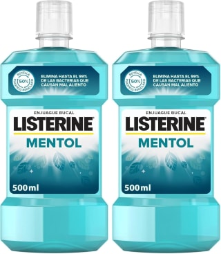 Listerine Enjuague Cool Mint, 500 ml (Paquete de 2) por 3,96€ en Amazon
