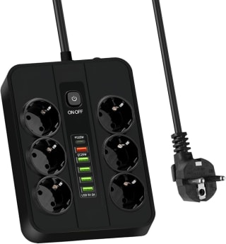 WIYETY Regleta USB-C (6 tomas, 5 USB-A + 1 USB-C) por 13,99€