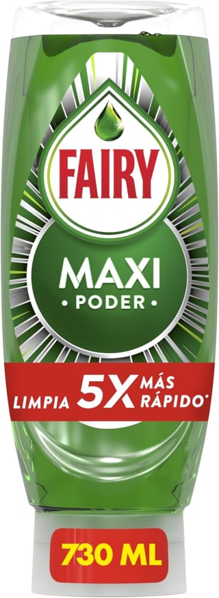 2 botes Fairy Maxi Poder Líquido Lavavajillas 730ml por 6.29€