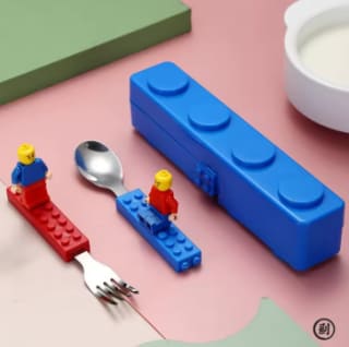 Cubiertos Portátiles de Acero Inoxidable Lego por 2.84€