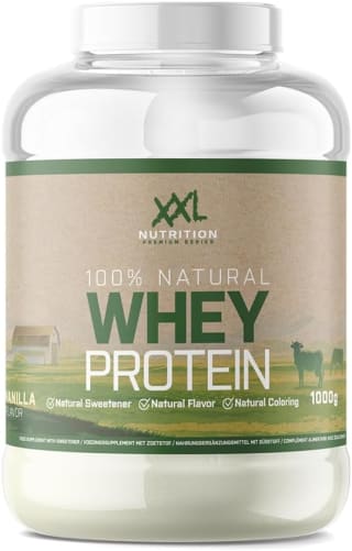 XXL Nutrition 100% Natural Whey Protein 1000 g voor €23,83 bij Amazon