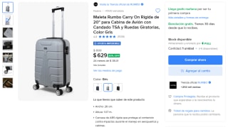 Maleta Rumbo Carry On 20" por $629 | Ahorro Mercado Libre