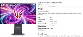 LG 32GS95UX-B computer monitor 79,9 cm voor €874,50 bij Amazon