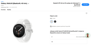 Samsung Galaxy Watch9 45mm por $4,723