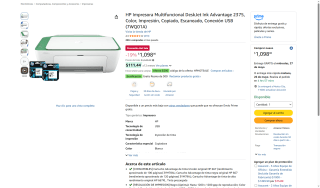 Impresora HP DeskJet 2375 por $598 | Oferta Amazon