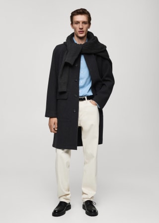 Abrigo lana bolsillos por 27,99€ en Mango Outlet