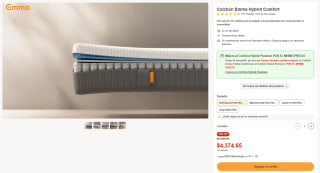 Colchón Emma Hybrid Comfort por $3,272 | Mercado Pago