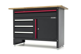 Établi HBM 120 cm (4 tiroirs, 1 porte) pour 249,99€ chez HBM Machines
