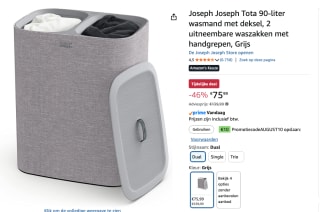 Joseph Joseph Tota 90L wasmand voor €75,99 bij Amazon