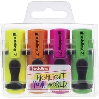 Edding 7 minimarcador fluorescente (pack de 5) por 1,58€ en Amazon