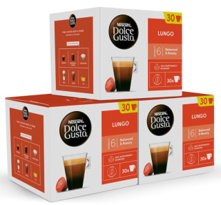 Pack de 3 boîtes de Café Nescafé Dolce Gusto Lungo - 90 capsules à 37€