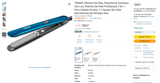 7MAGIC Plancha Cerámica LCD 11 ajustes $265 | Oferta Amazon