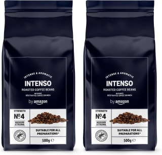 by Amazon Granos de Café Intenso 1 kg (2x500 g) por 11,00€ en Amazon