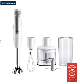 Braun MultiQuick 7 MQ7035IWH - Staafmixer voor €44 na cashback bij Expert