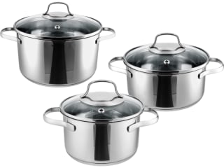 SILVERCREST Batería de cocina acero inoxidable 3 piezas por 29,99€ en Lidl