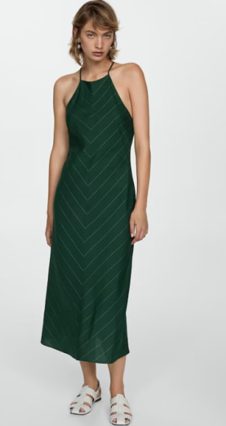 Vestido halter con raya diplomática por 11.99€