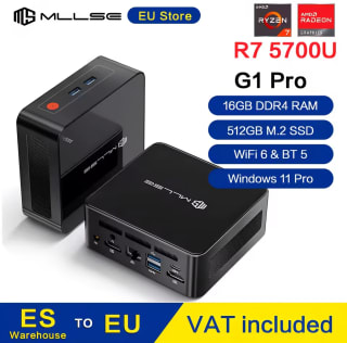 MLLSE G1 Pro Mini PC AMD Ryzen 7 5700U 16GB RAM 512GB voor €170,04