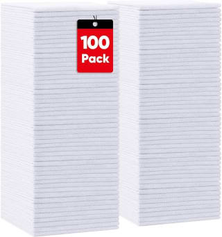 HOMEXCEL Lot de 100 chiffons en microfibre 30 x 30 cm pour 20,69€