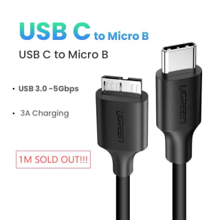 UGREEN USB-C a Micro‑B 0.5 m por $39 en AliExpress