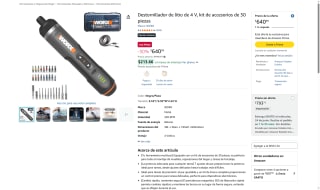 Destornillador WORX 4V por $641 | Oferta Amazon