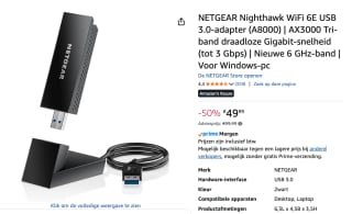 NETGEAR Nighthawk A8000 - WiFi Adapter voor €49,99 bij Amazon