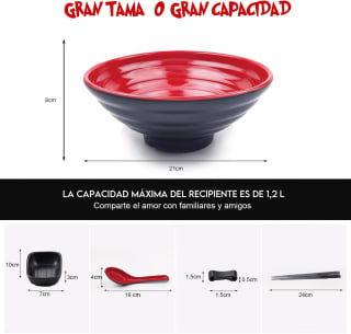 Tazón para ramen (juego 20 piezas) por $359.08 en Amazon
