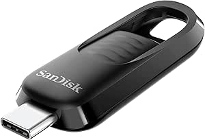 Clé USB SanDisk Ultra Slider 512 Go - USB Type-C 3.2, jusqu'à 400 Mo/s à 75,74€