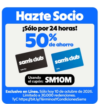 50% de Descuento en Membresías en Sam's Club