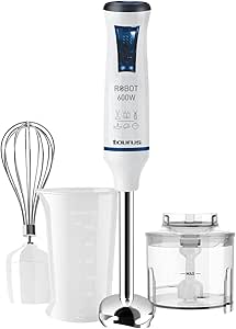 Taurus Batidora de mano Robot 600 Plus Inox, 600W de potencia + accesorios por 20,66€