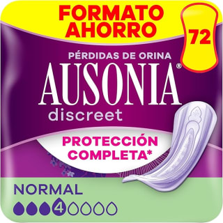 Ausonia Discreet Compresas Normal Pack 72 unidades por 10,77€