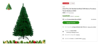 Árbol Pino De Navidad LUMO 1.80m por $449 | Oferta Bodega Aurrera