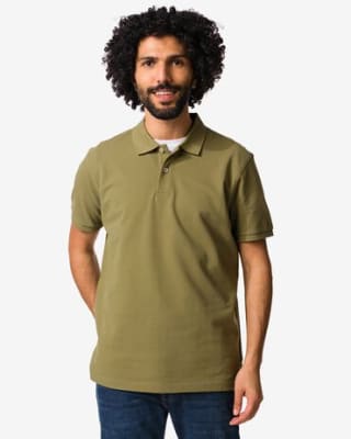 herenpolo Denton regular fit piqué voor €5,50 bij HEMA